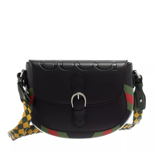Gucci Small Logo Shoulder Bag Black Multicolor Cykelväska