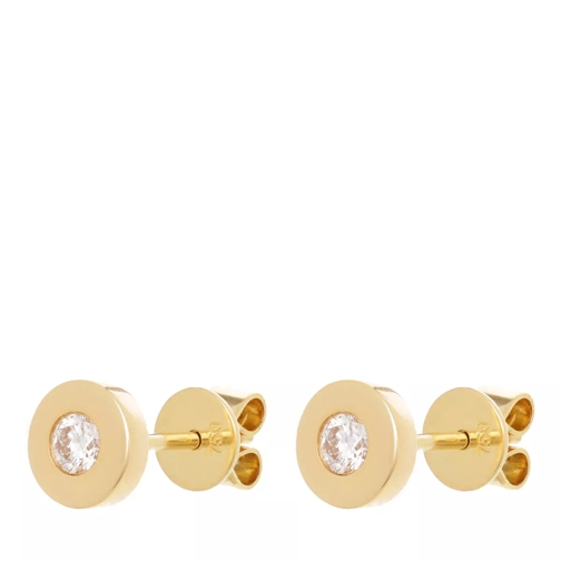 VOLARE Earring Studs 2 Brill ca. 0,20 Yellow Gold Stiftörhängen