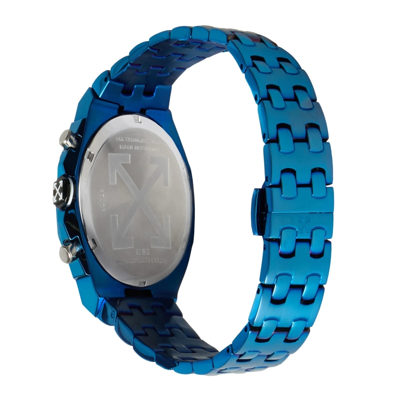 Off-White Quarzuhr Modisch, stylisch und immer im Trend - diese runde blau(Image 2)