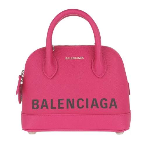 Balenciaga Ville Top Handle Bag XXS Leather Rose Crossbody Bag