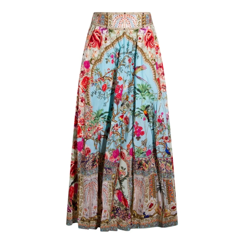 Camilla Jupe midi Mid-Length Skirt With Flowing Silhouette And Light Multicolor