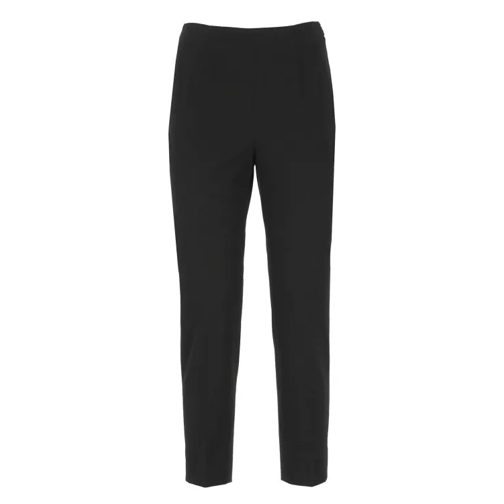 Peserico Black Cotton Trousers Black 