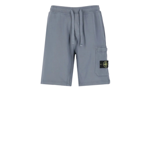 Stone Island Legere Shorts Sky Blue Cotton Bermuda Shorts Blue