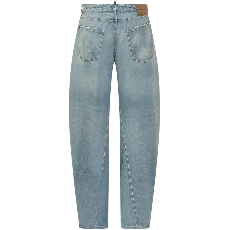 Dsquared2 Boyfriend-Jeans Jeans Loose Fit in Denim Lavaggio Chiaro hellblau(Image 2)