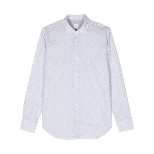 Eleventy Hemden Copy Of Paisley-Print Button-Up Shirt Blue