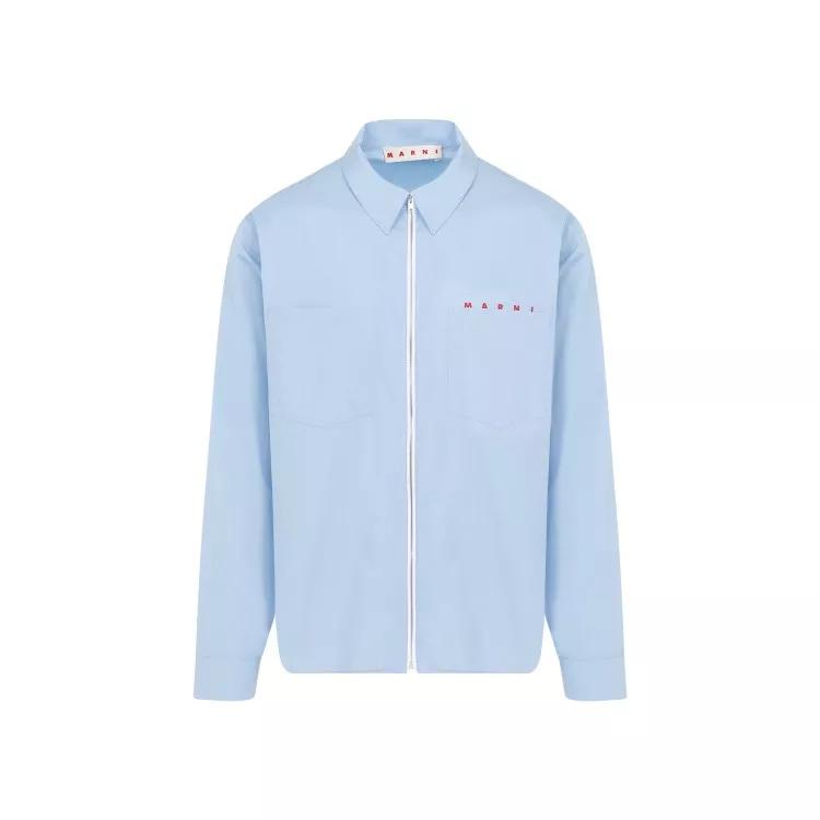 Marni - Light Blue Cotton Shirt - Größe 50 - blue