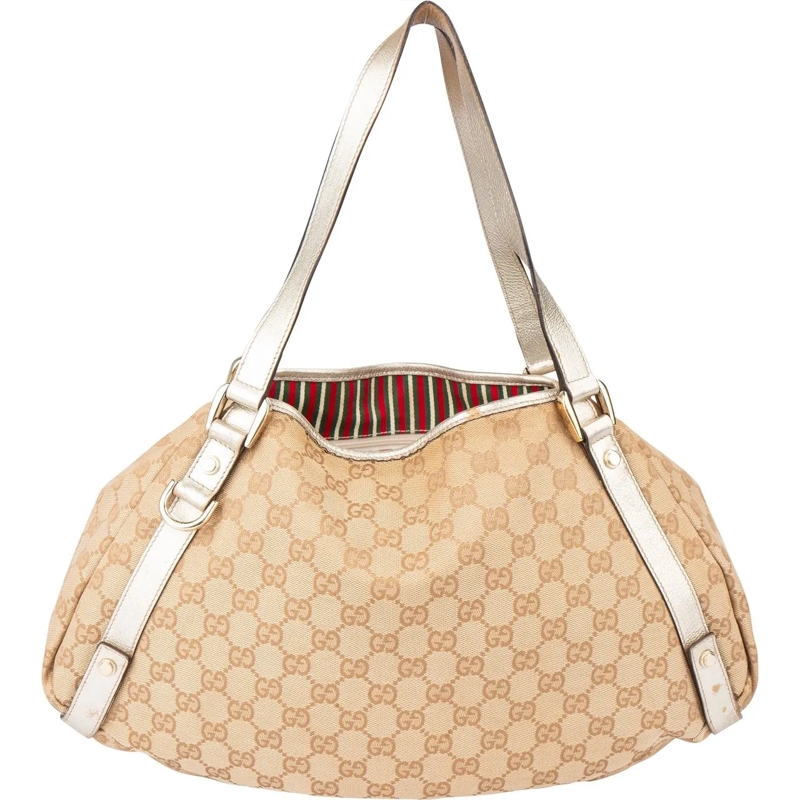 Gucci Schultertasche Gucci GG Monogram Abbey Handbag braun