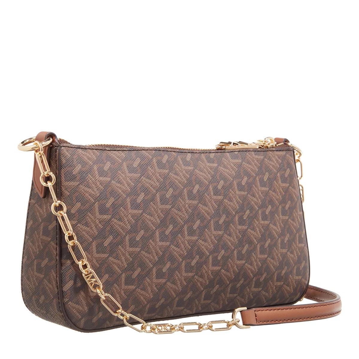 Michael Kors Empire Medium Chain-Link Pochette Brown Dames