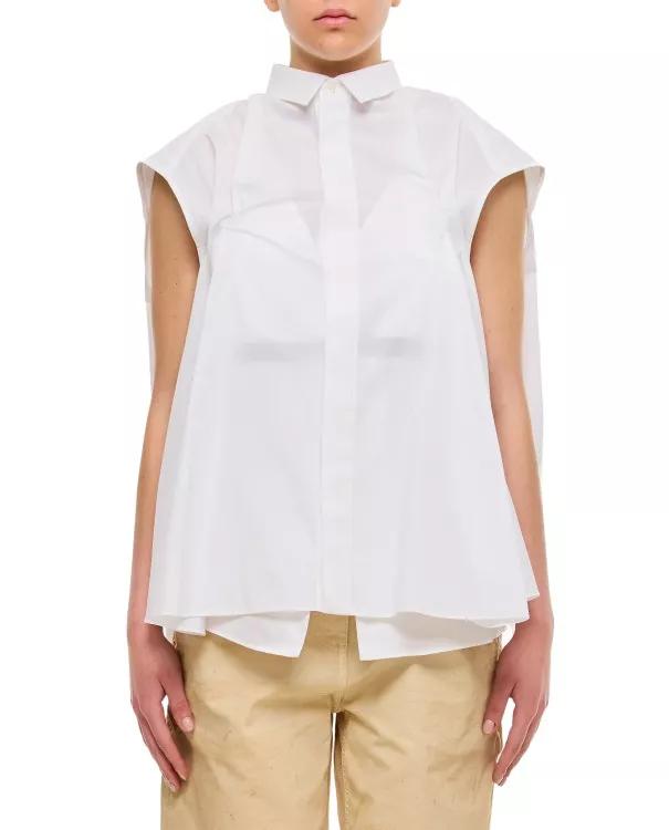 Sacai - Cotton Poplin Shirt - Größe 3 - white