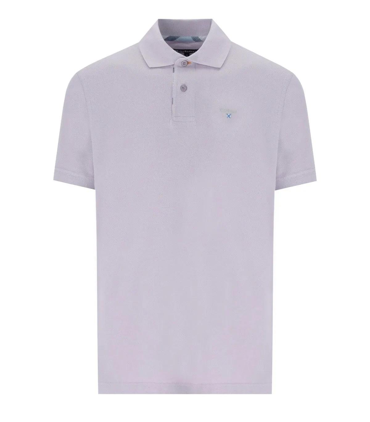 Barbour - BARBOUR TARTAN PIQUE LILA POLOSHIRT - Größe L - purple