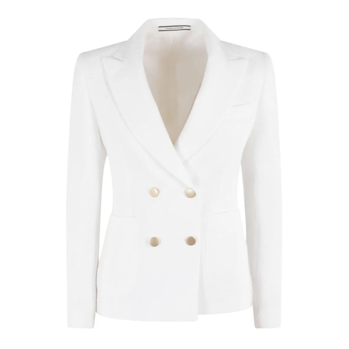 Tagliatore Blazer White Double Breasted Jacket White
