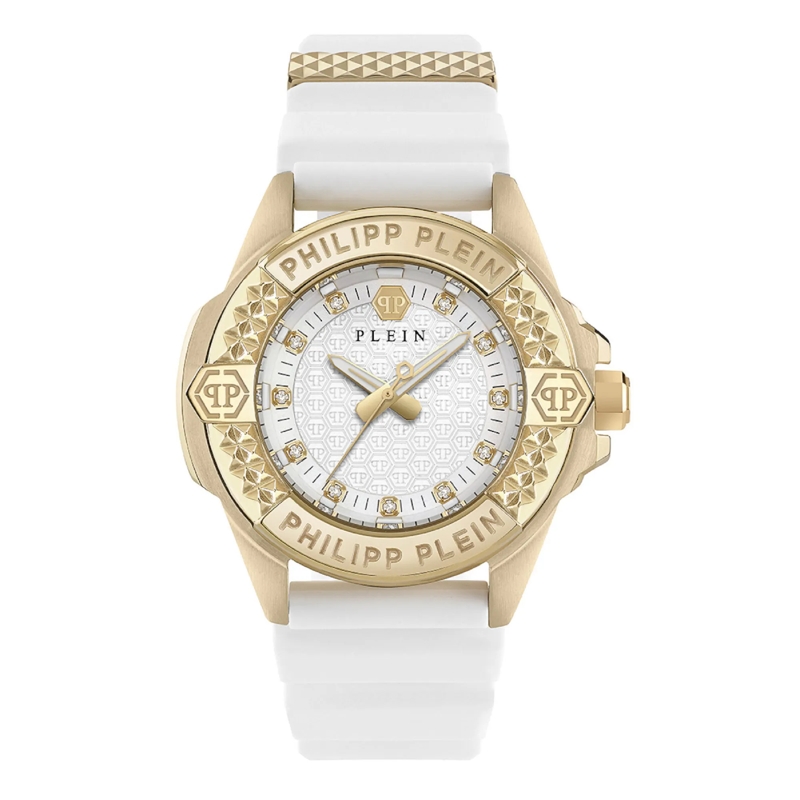 Philipp Plein Quarzuhr Quarz-Analoguhr Plein Majesty weiss