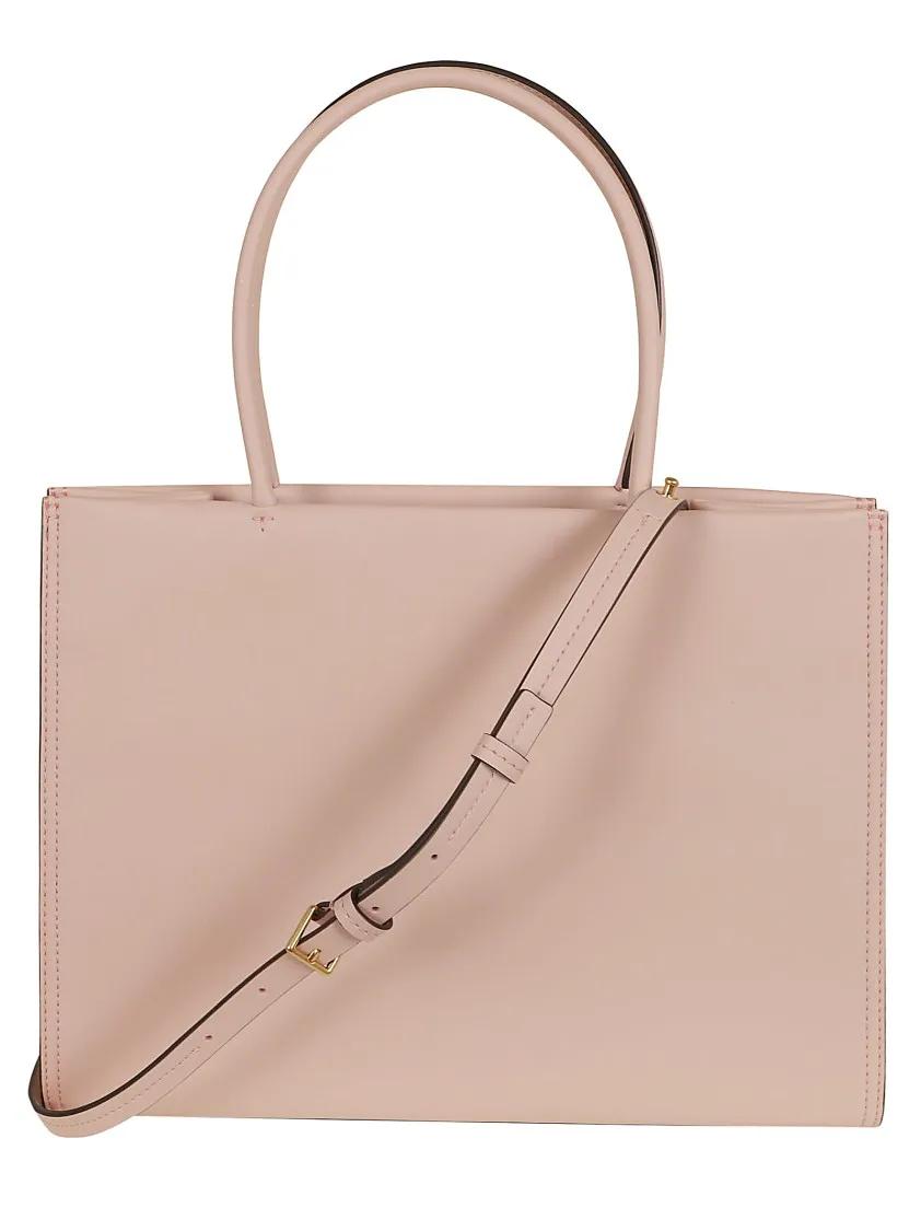 TORY BURCH Shoppers & Totes Pink Purple Ella Bio-Tex™ Leather-Like Shopping Ba in roze