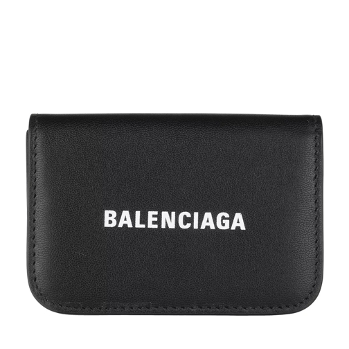 Balenciaga Continental Logo Wallet Black White Portemonnaie mit Überschlag