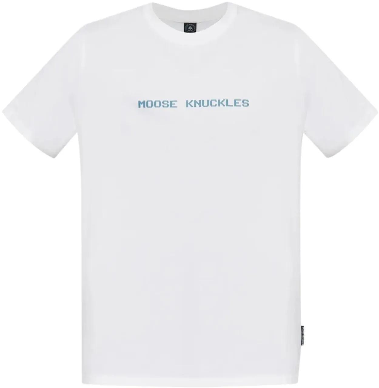 Thumbnail - Moose Knuckles - Milton Tee Milky Way - Größe S - white