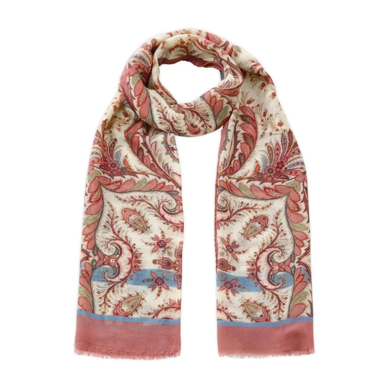 Etro Écharpe légère Schal mit Paisley-Muster Rosa