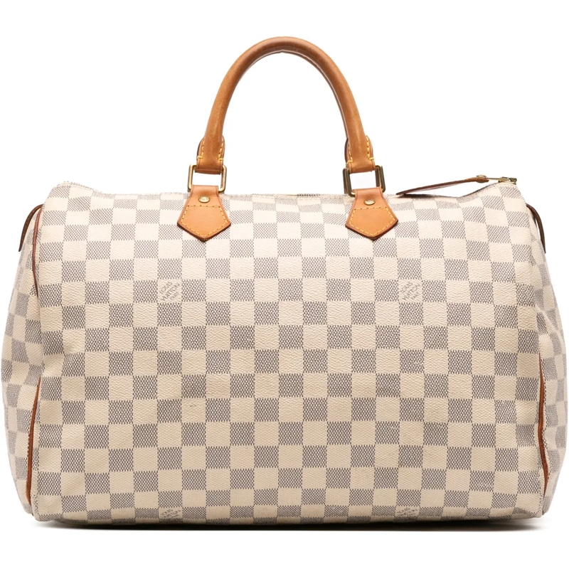 Louis Vuitton Tote Damier Azur Speedy 35 weiß