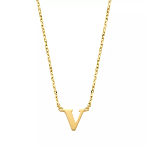 Isabel Bernard Mittellange Halskette Le Marais Chloé 14 Karat Initial Necklace Letter V Gold