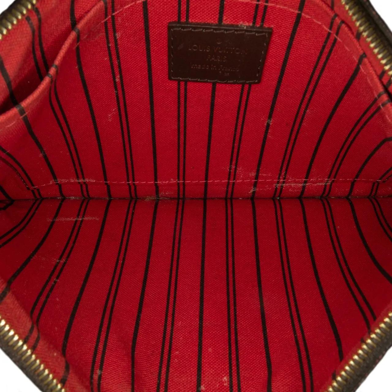 Louis Vuitton Hobo bags Damier Ebene Neverfull Pouch in bruin