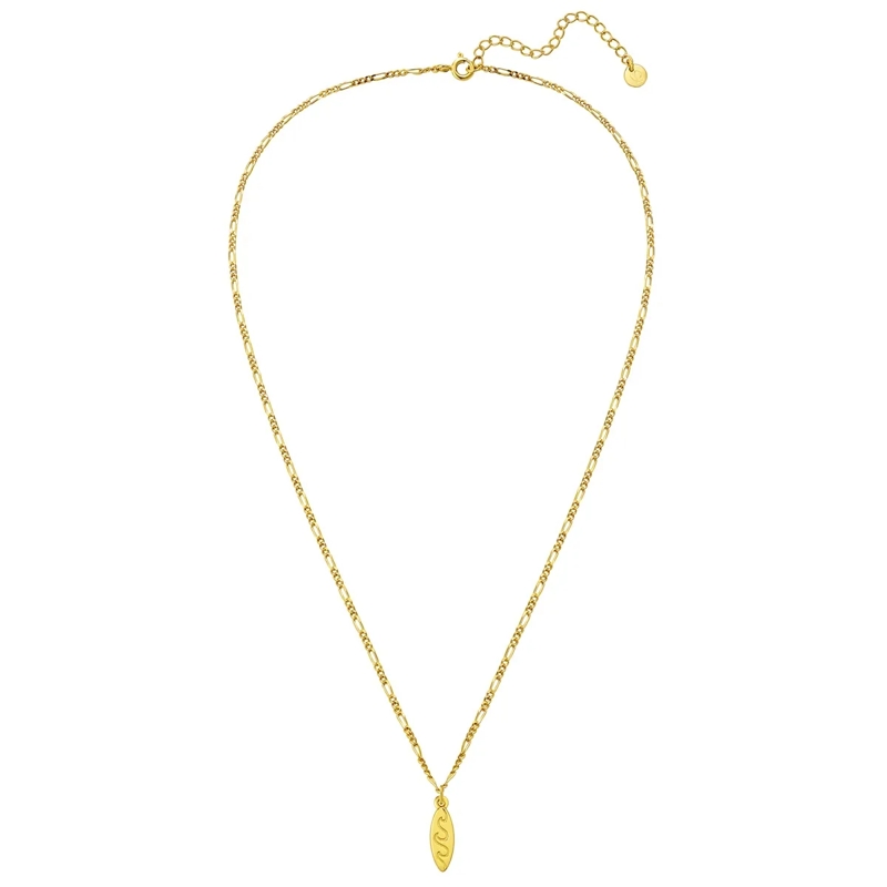 Glanzstücke München Mittellange Halskette Sterling Silber Halskette Surfboard gold(Image 2)