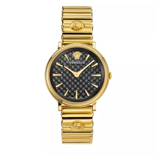 Versace Watch V-Circle Lady New Edition Gold/Black Orologio da abito