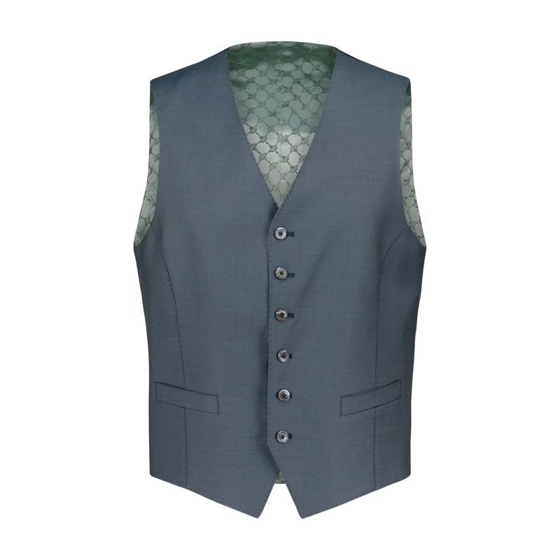 JOOP! Weste Baukastenweste aus Schurwolle Grün