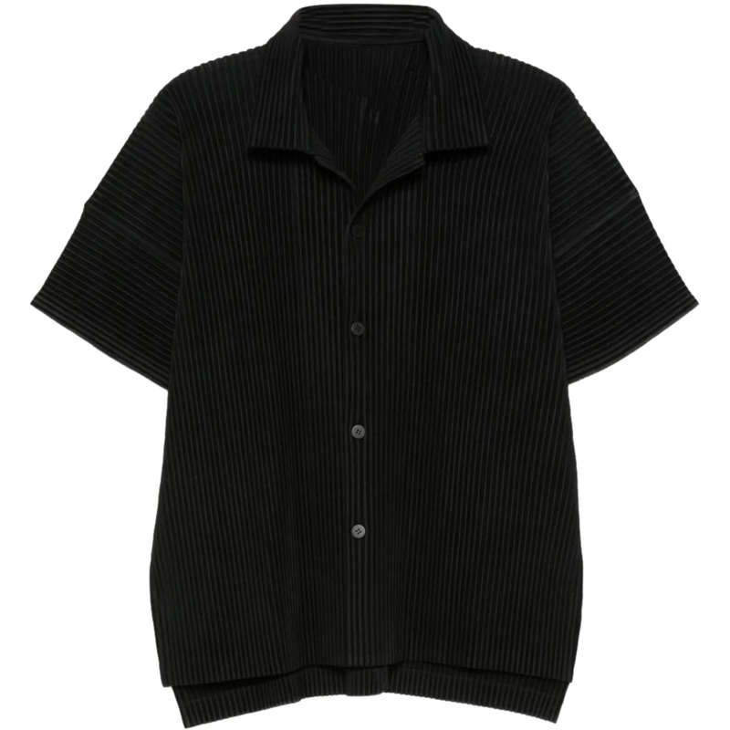 Issey Miyake Legeres Oberteil Shirts Black schwarz