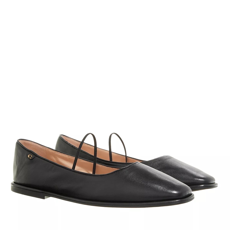 Coach Ballerinas Emilia Leather Mary Jane Black