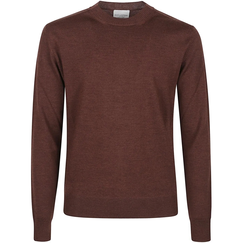 Ballantyne  Plain Round Neck Sweater Brown braun