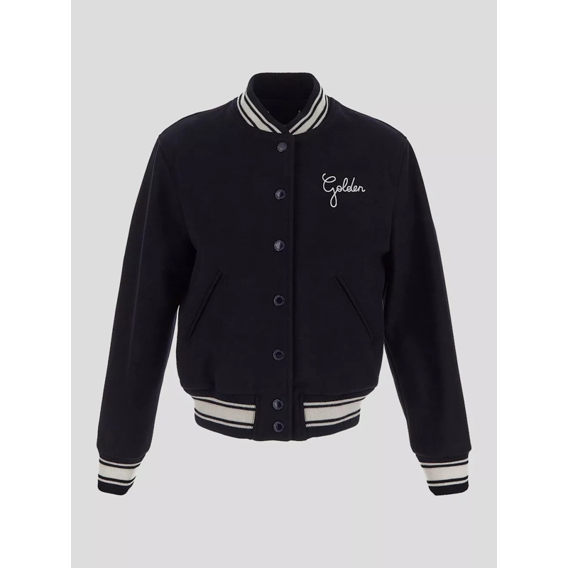 Golden Goose Veste de transition Wool Blend Bomber Jacket Blue