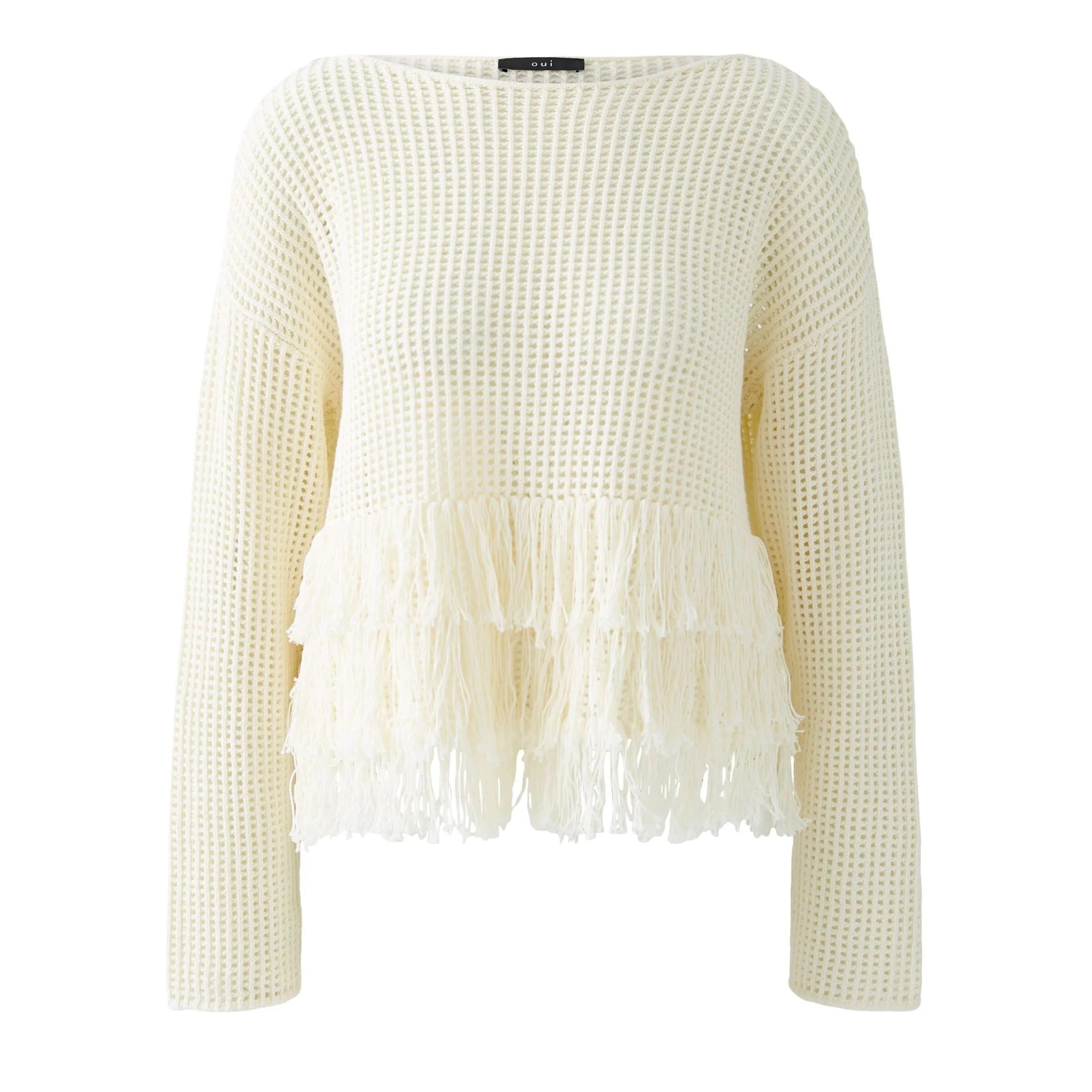 Thumbnail - Oui - Pullover - Größe 38 DAMEN - weiß
