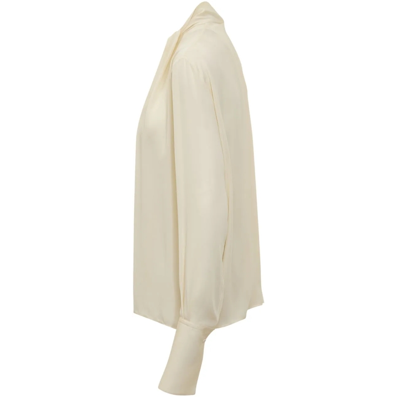 Tom Ford Bluse Tom Ford Blusa con Fiocco e Collo Alto weiß(Image 3)