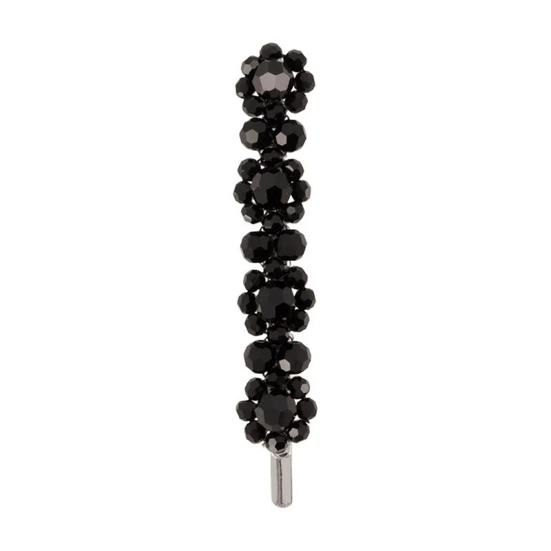 Simone Rocha Haarklammer Medium Flower Barrette - Cristal - Black Black