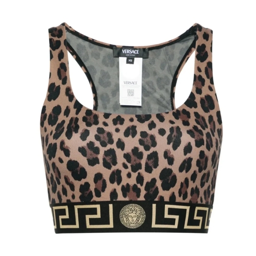 Versace Sports Bra Greek-Pattern Brown Brown 