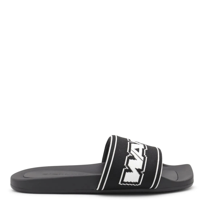 Alexander Wang Sandalen Square Open Toe Slip-On Flats Black