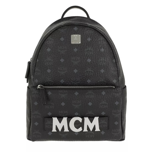 MCM Trilogie Stark Backpack Small Medium Black Sac à dos