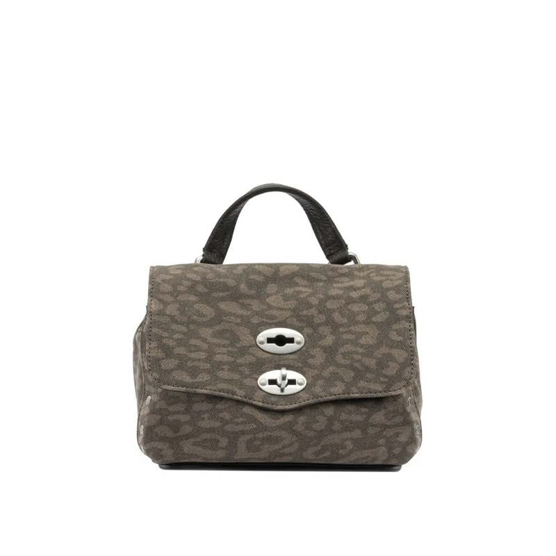 Zanellato Sac à bandoulière Structured Handbag With Subtle Animal Print Grey