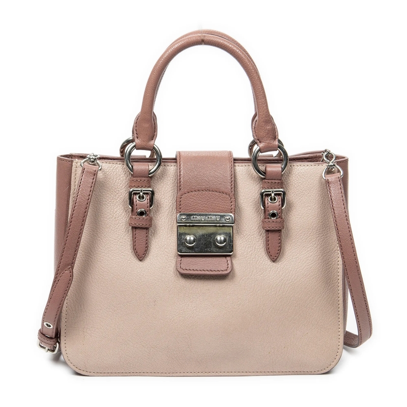 Miu Miu Crossbody Bag Madras Top Handle pink
