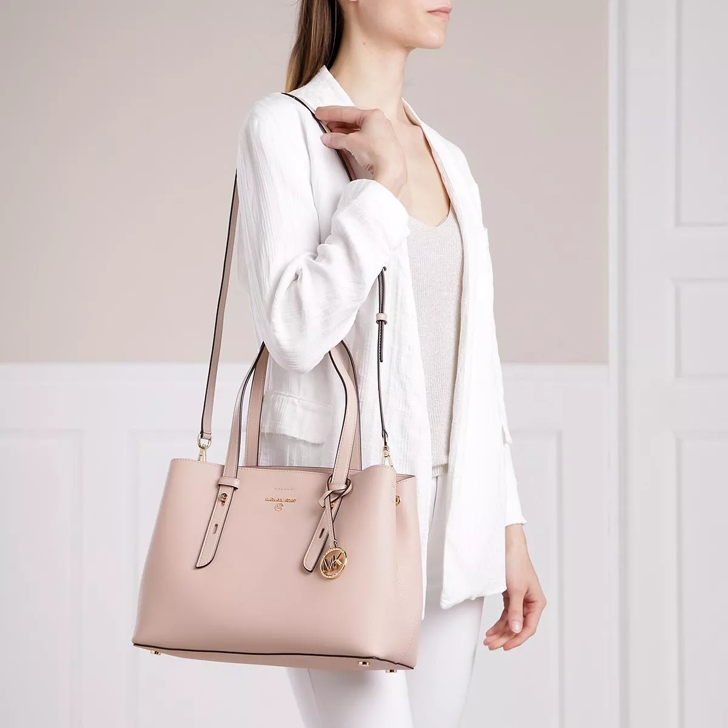 Michael Kors Mel Medium Leather Tote Bag - Soft Pink