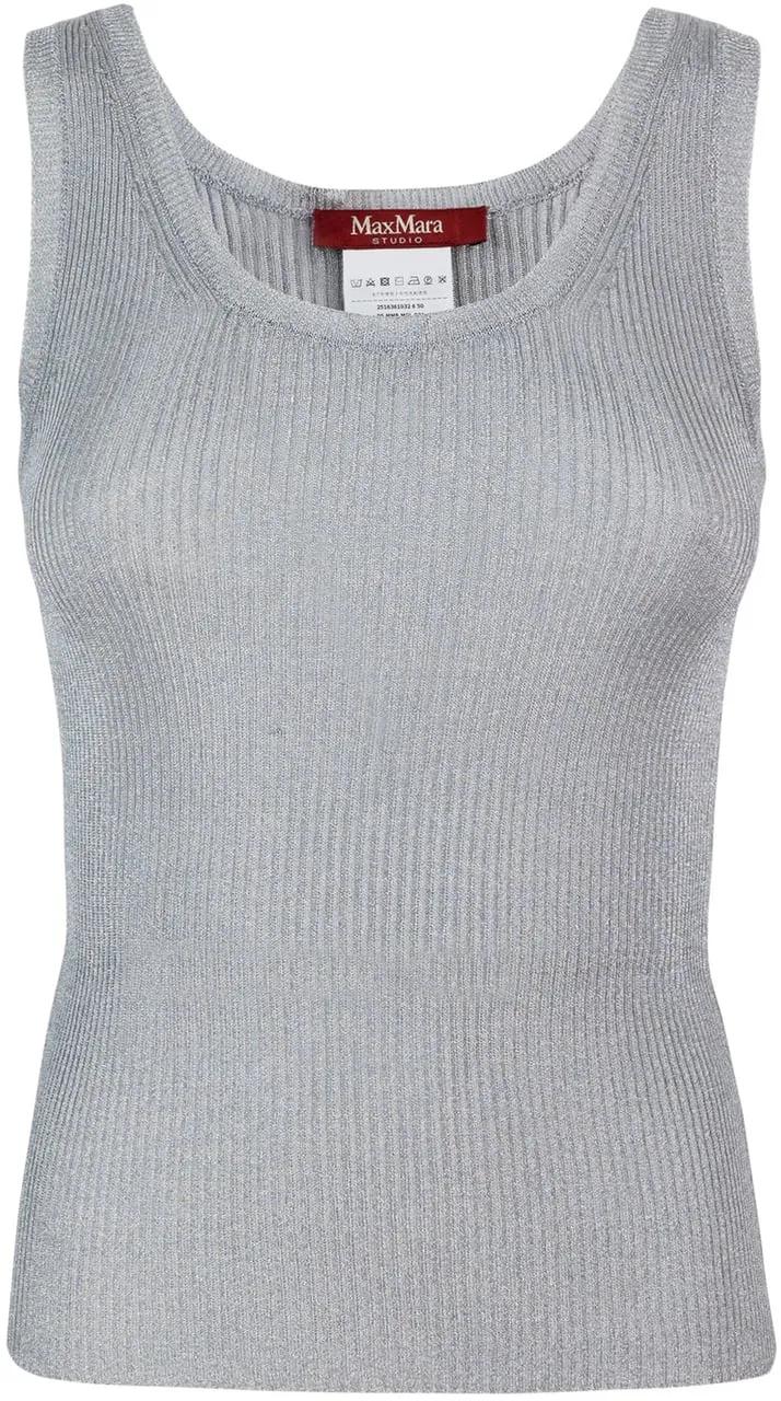 Thumbnail - Max Mara - T-Shirts And Polos Silver - Größe S - silberfarben