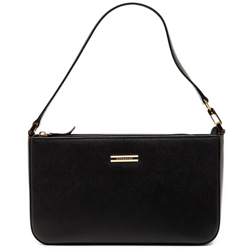 Burberry Schultertasche Leather Shoulder Bag schwarz