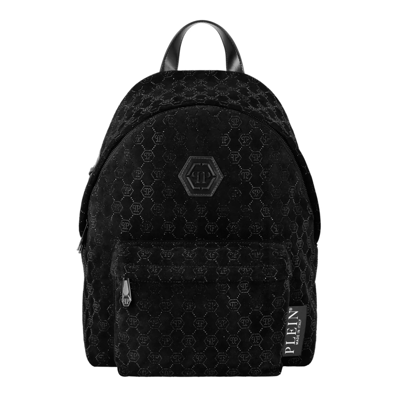 Philipp Plein Rucksack Rucksack Monogram Mit Schmucksteinen schwarz