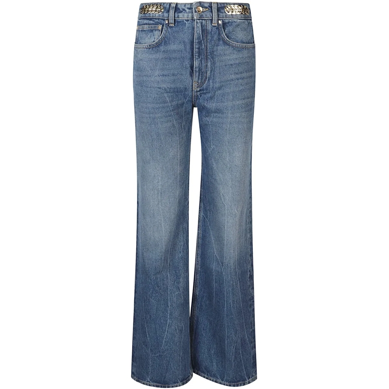 Paco Rabanne Skinny-Leg-Jeans Wide Leg Jeans Blue blau
