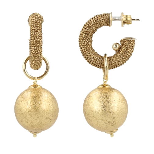 LOTT.gioielli CE SI Creole XS Gold Ball Gold Ring