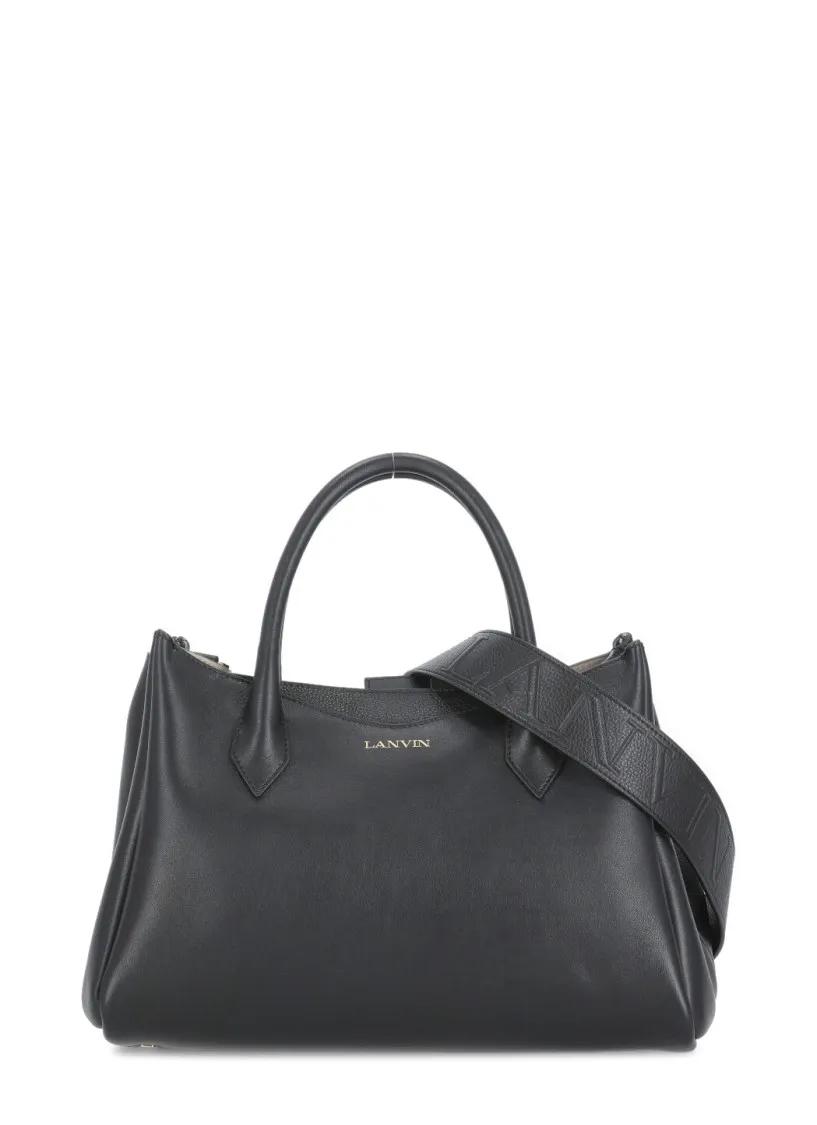 Lanvin Tote - Leather Bag With Logo - Gr. unisize - in Schwarz - für Damen