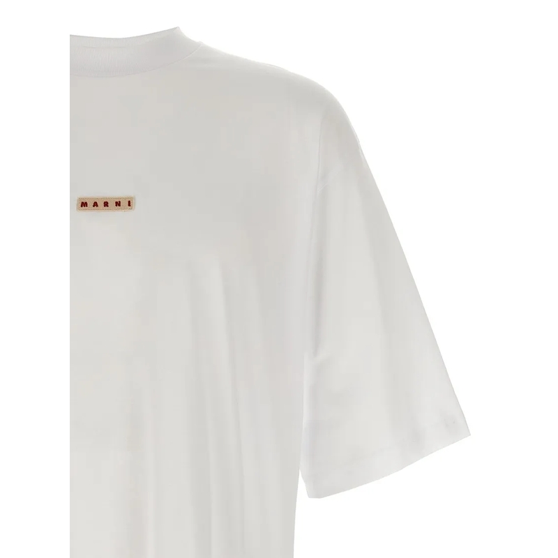 Marni T-shirt Logo Patch T-Shirt Weiß(Image 4)