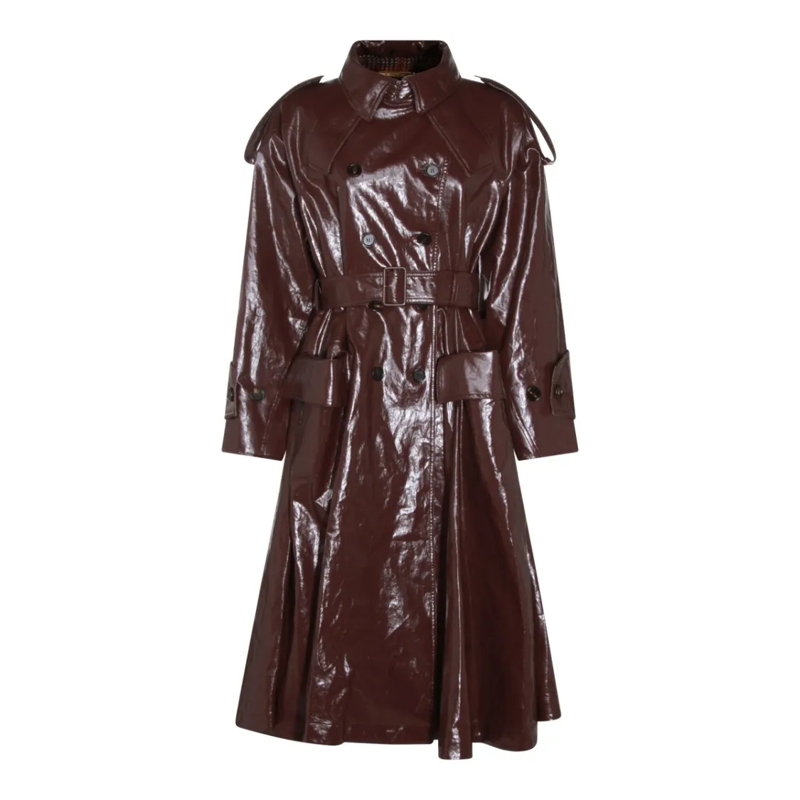 Chloé Bontjassen Dark Purple Trench Coat Brown