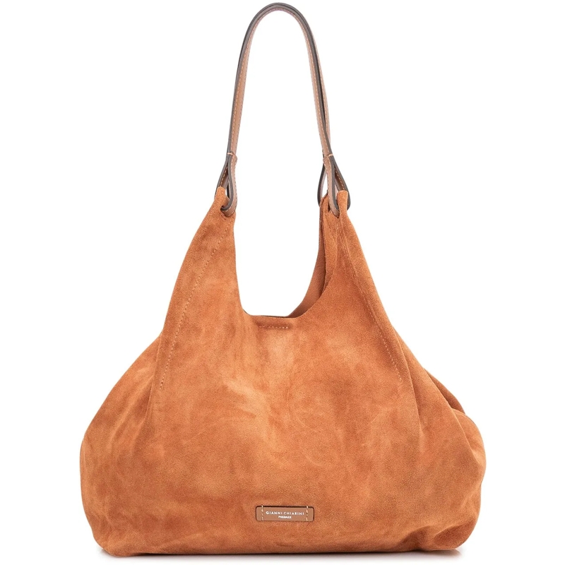 Gianni Chiarini Sac à bandoulière Borsa a Spalla Dua in Pelle Scamosciata beige