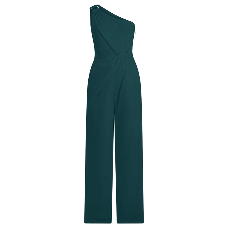 Apart Jumpsuit One-Shoulder Jerseyoverall grün