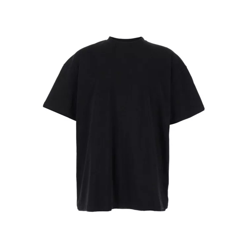 Jil Sander Black Double-Layers T-Shirt In Cotton Man Black 